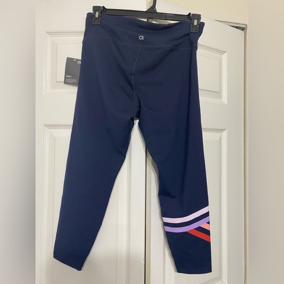 Gap Navy Leggings crop with Striped Accents size L - Picture 2 of 8